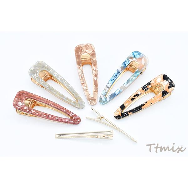 ヘアクリップ アクリルヘアクリップ ヘアアクセサリー【2個セット