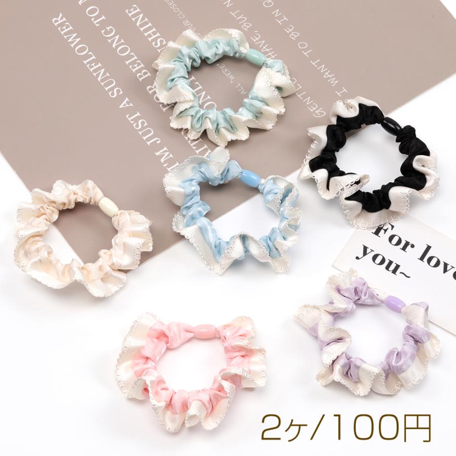 シュシュ レース付き 可愛い ロリータ ヘアゴム ヘアアクセサリー 髪