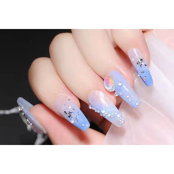 ネイルパーツ ラインストーン 半円 サイズミックス 約2g（1ケース