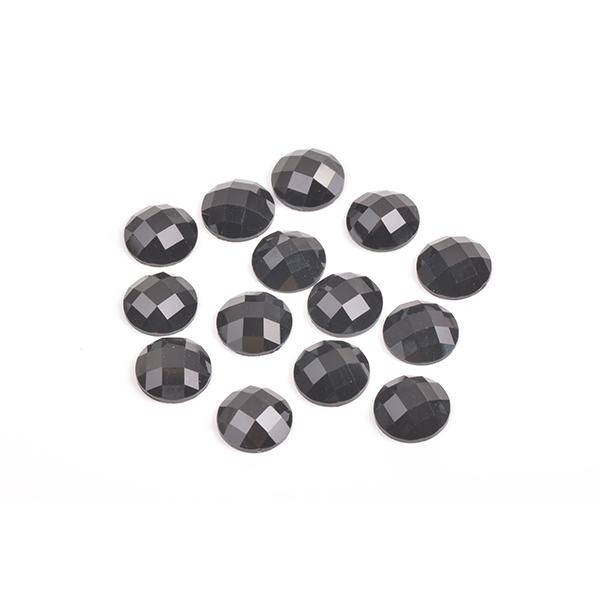 アクリルストーン ラウンド 12mm ブラック（20ヶ） : ビーズアンド