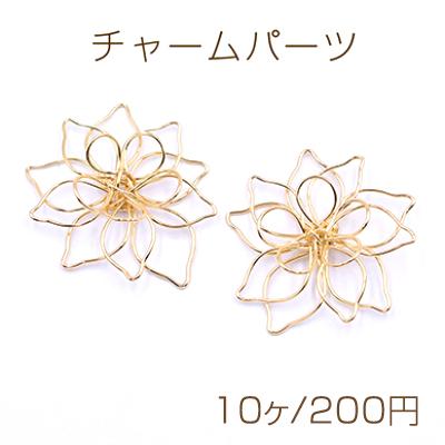 チャームパーツ フラワーワイヤーチャーム お花の立体ワイヤーチャーム フラワーワイヤーパーツ 42 44mm ゴールド 10ヶ M1502 ビーズアンドパーツ 通販 Yahoo ショッピング