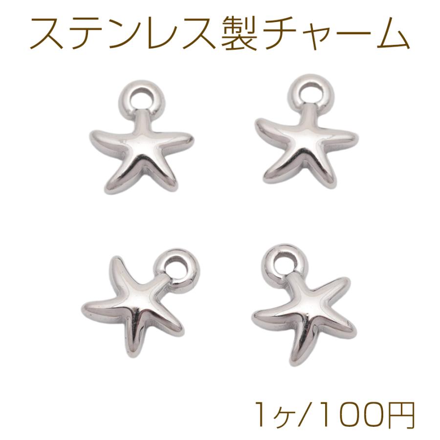 メタルチャーム ヒトデモチーフ ひとでチャーム マリンパーツ