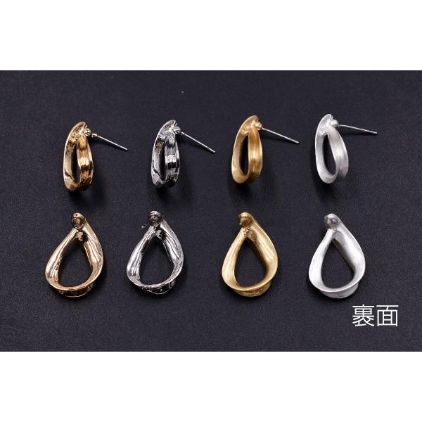 ピアス金具確認用 ピアス金具 雫フレーム 14×22mm【4ヶ】 : ビーズアンドパーツ - 通販