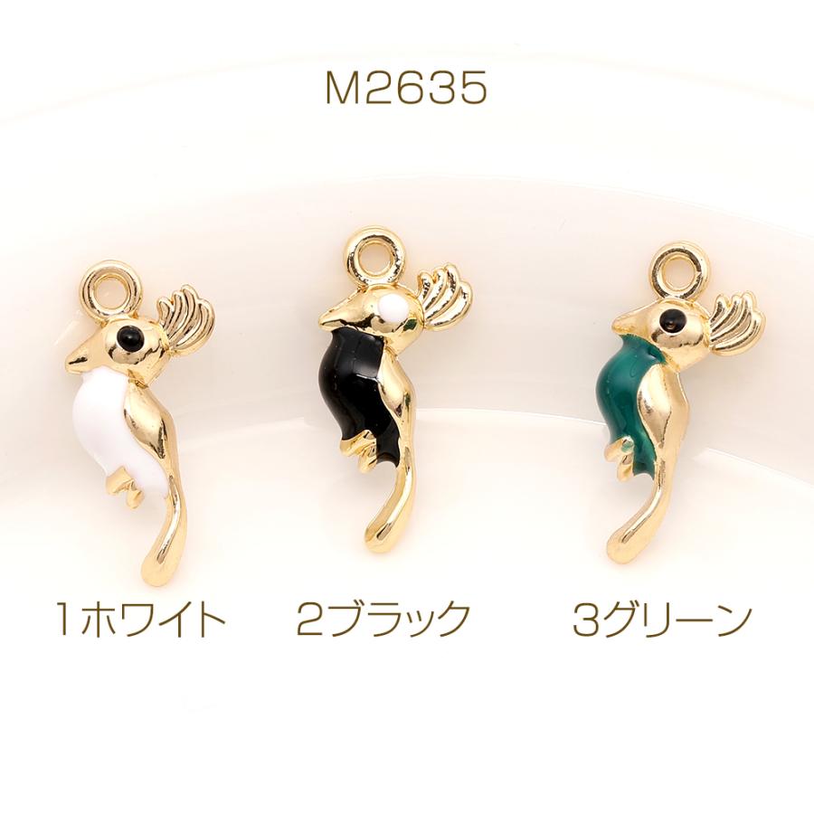 エボチャーム 鳥 10×21mm ゴールド（4ヶ）｜yu-beads-parts｜02