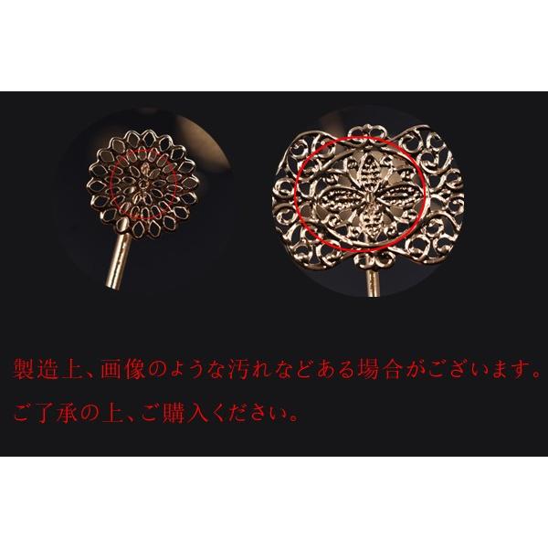 ポニーフック ヘアアクセサリー 座金付 透かしフラワー 15mm ゴールド【100ヶ】｜yu-beads-parts｜03