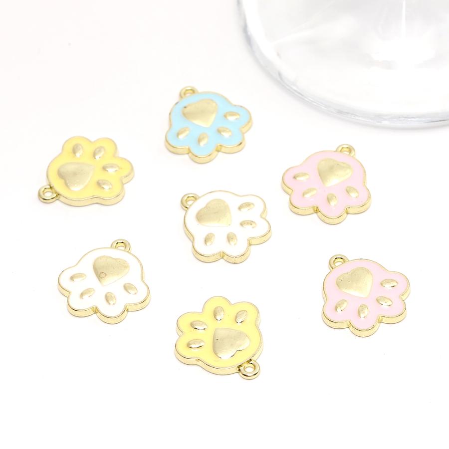 エボチャーム 猫の肉球 16×17mm ゴールド（4ヶ）｜yu-beads-parts｜04