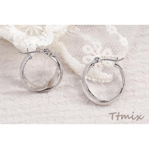 デザインチタンピアス フープピアス 20×22mm（2ヶ） : ビーズアンド