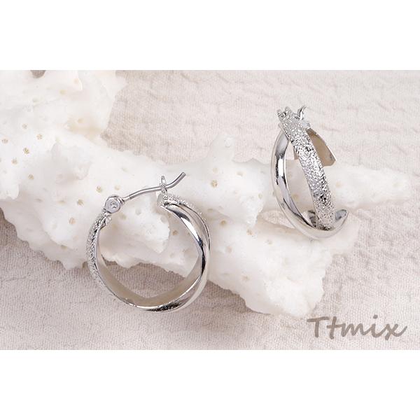 デザインチタンピアス フープピアス 20×22mm（2ヶ） : ビーズアンド