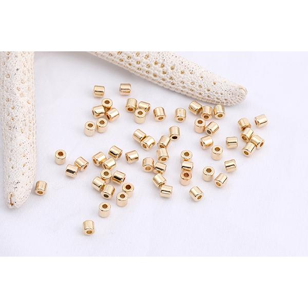 CCBビーズ 円柱型 4×4mm ゴールド（100ヶ）｜yu-beads-parts｜03