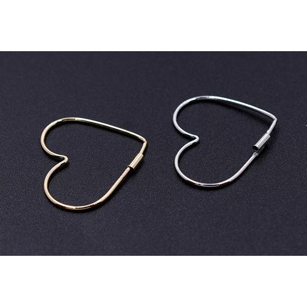 フープピアス金具 ハート 22×25mm【4ヶ】 : ビーズアンドパーツ - 通販