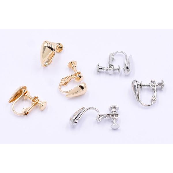 イヤリング金具 雫型 7×11mm【2ヶ】 : ビーズアンドパーツ - 通販