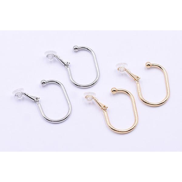 イヤリング金具 U字 シリコンカバー付き 21×29mm【2ヶ】|yu-beads-parts|03