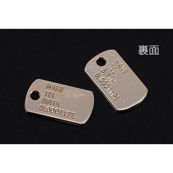 メタルチャーム メタルプレート 長方形 1穴 10×18mm ゴールド【10ヶ