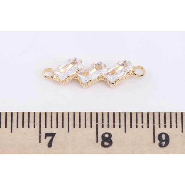 ガラスストーンコネクターチャーム スティックH 2カン 4.5×18.5mm