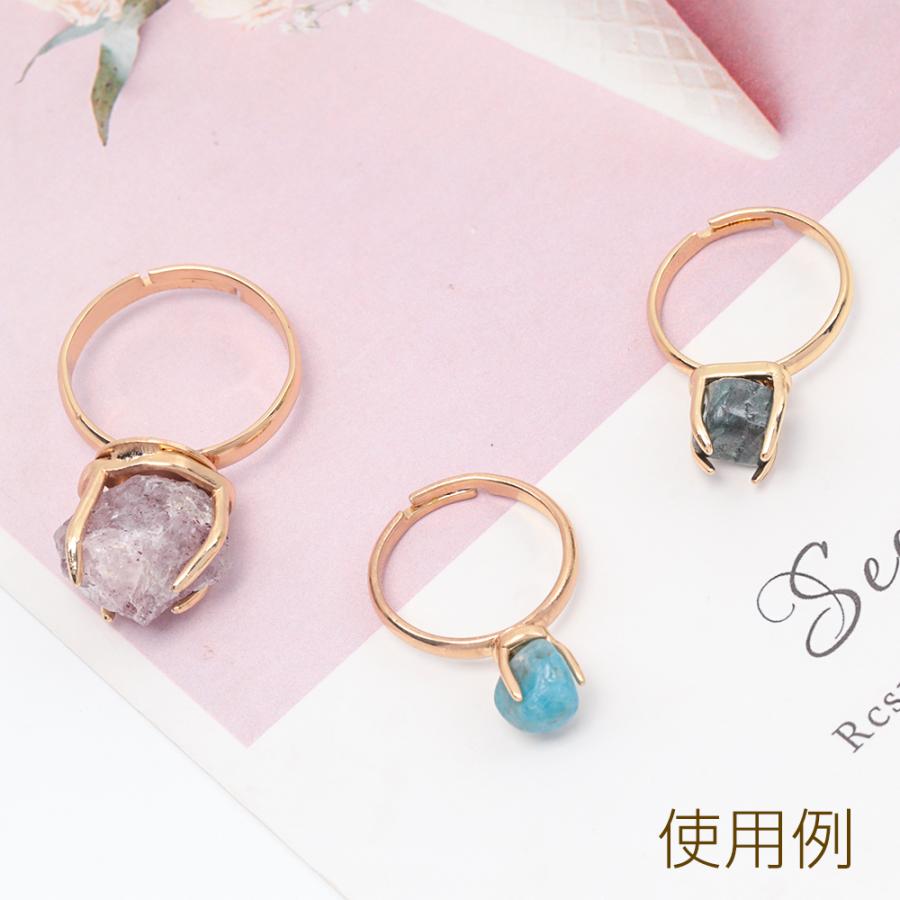 リング台 空枠 石座 台座 ストーンセッティング 爪付き リング金具 全3