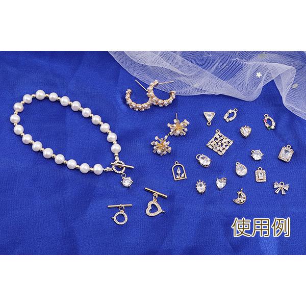 高品質デザインマンテル ハート型/丸型 丸カン付き ゴールド（1セット）｜yu-beads-parts｜07
