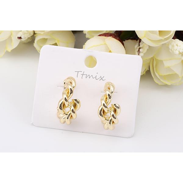 ゴールド ツイストデザイン フープピアス フォースメント Forcement ツイストデザインフープピアス （ゴールド