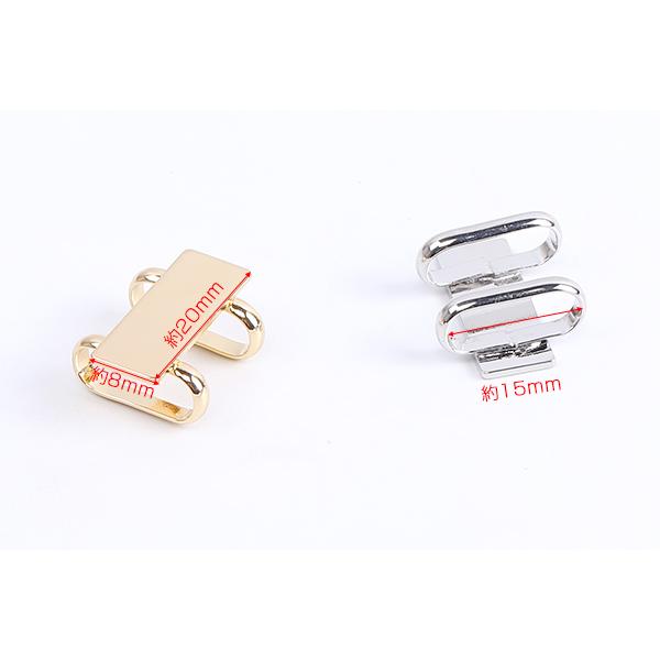 帯留め金具 長方形型 8×20mm 台座パーツ（1ヶ） : ビーズアンドパーツ