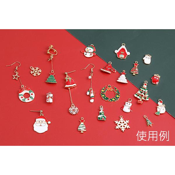 クリスマスチャーム 全11種 エポ付き 1カン ゴールド（4ヶ） : ビーズ