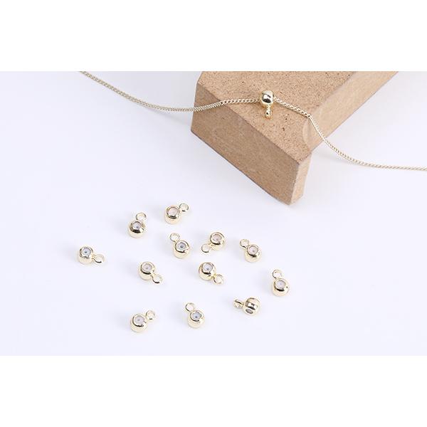 高品質チェーンストッパー カン付き シリコン入り 4mm ゴールド(4ヶ)|yu-beads-parts|03