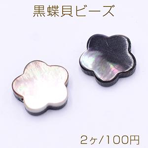 黒蝶貝ビーズ ブラックシェル フラワー 五弁花 10×10mm【2ヶ】｜yu-beads-parts