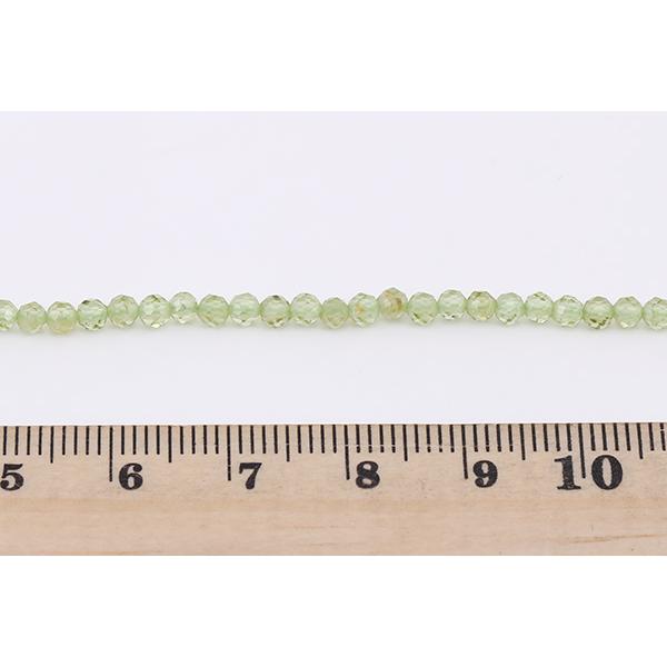 高品質天然石ビーズ ペリドット ラウンドカット 3mm 1連(約145ヶ 