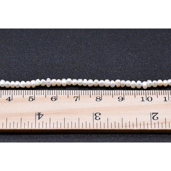 淡水パールビーズ 不規則オーバル 天然素材 3-3.5mm 1連(約155ヶ)｜yu-beads-parts｜04