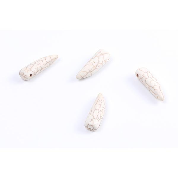 天然石チャーム ハウライト 象牙型 横穴 10×37mm（10ヶ）｜yu-beads-parts｜03