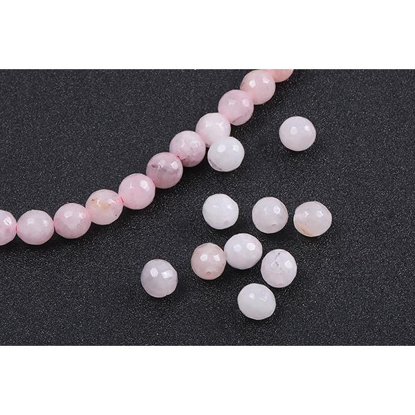 天然石ビーズ ローズクォーツ ラウンドカット 4mm（30ヶ） : n2355-4mm 