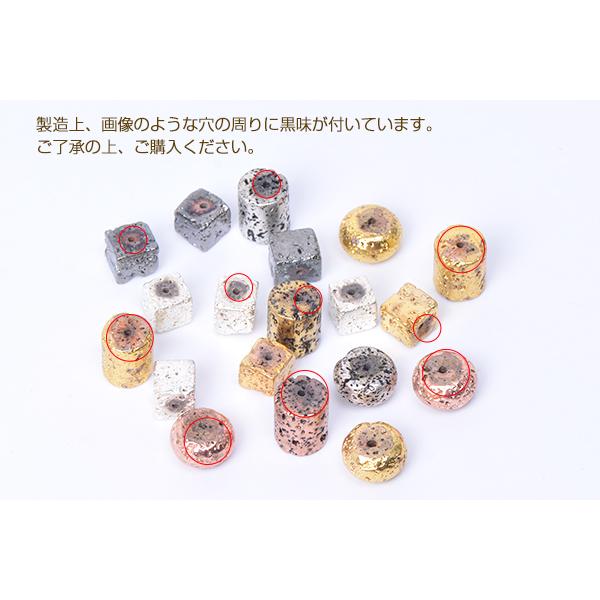 天然石ビーズ メッキカラー 火山石 しずく型 11×15mm（4ヶ） : ビーズ