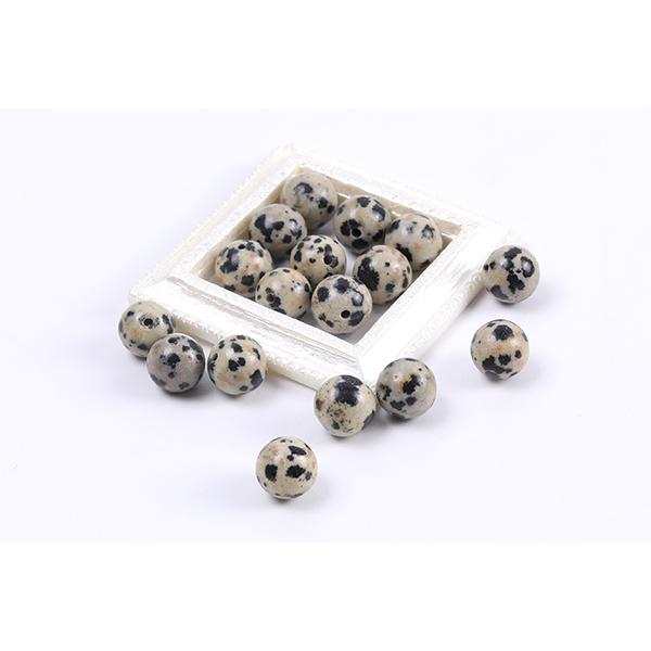 天然石ビーズ ダルメシアンジャスパー 丸玉 4mm（50ヶ） : ビーズ