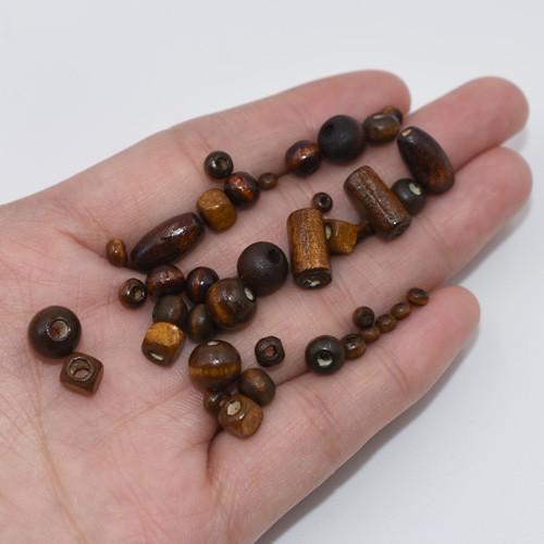 ウッドビーズ キューブ ナチュラル ブラウン 5mm【10g(約160ヶ)】｜yu-beads-parts｜05