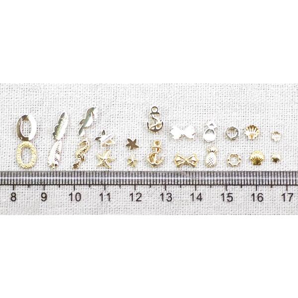 最安値挑戦中！ネイルパーツ メタルグッズ メタルパーツ ネイルアート 10g(約90個) 【Nail Parts】｜yu-beads-parts｜05