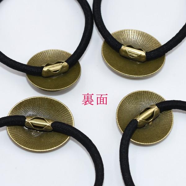 ヘアゴム ヘアアクセサリー 髪飾り 真鍮古美【2ヶ】 : ビーズアンド