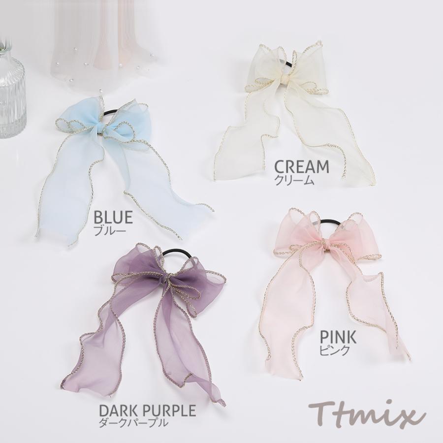 オーガンジーリボン ヘアゴム パステルの星 楽天市場】【オーガンジー 三重 ミニ リボン ヘアゴム】 (1コ