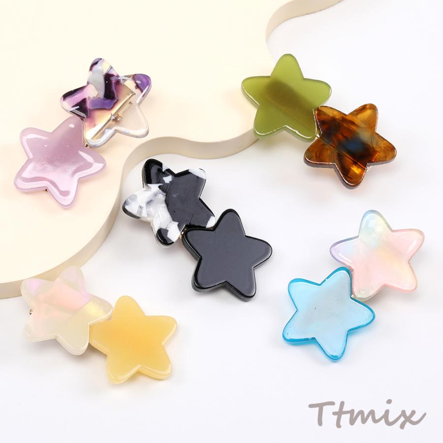 【411】波模様のヘアクリップ２個セット ヘアクリップ うねうね 波型 なみなみ ヘアピン シンプル