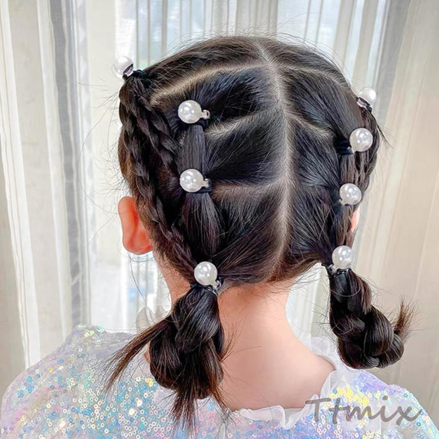 ミニヘアクリップ ヘアピン パール調小さなヘアクリップ フラワーヘア