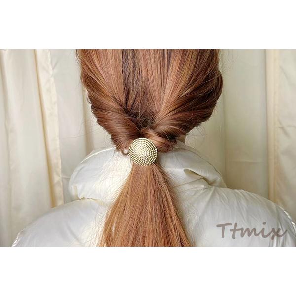 ヘアゴム ポニーフック ラウンド 32mm（1ヶ） : ビーズアンドパーツ  
