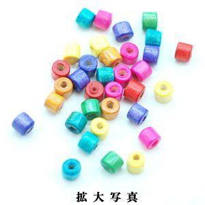 ウッドビーズ　カラーミックス　チューブ  6x7mm(100g)｜yu-beads-parts｜02