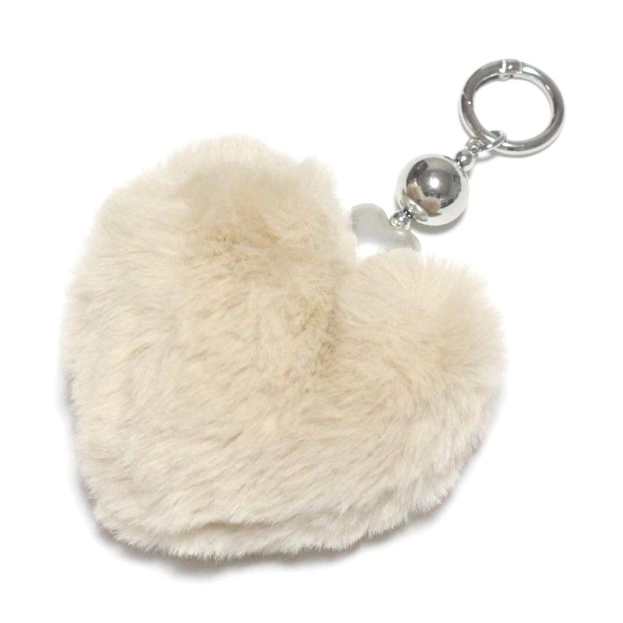 ゆうパケット送料250円】バッグチャーム/ふわふわ ハート かわいい