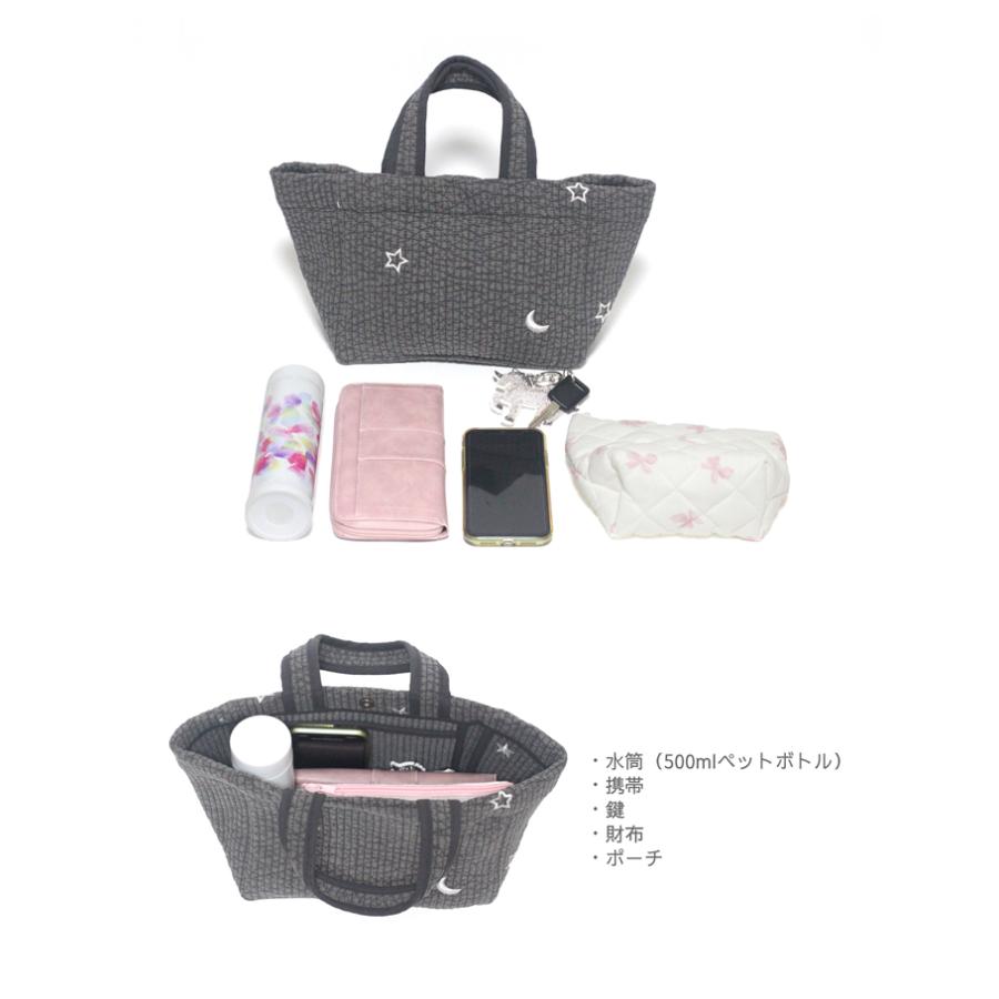 宅配便送料無料】バッグ/ヌビバッグ リボン 刺繍 可愛い Sサイズ 舟形