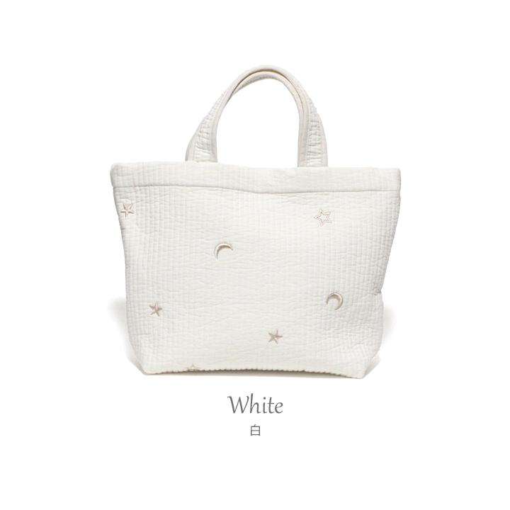 宅配便送料無料】バッグ/ヌビバッグ A4入ります！星 月 刺繍 Mサイズ