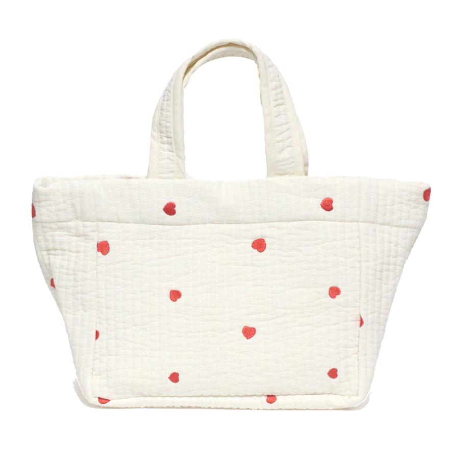 宅配便送料無料】 バッグ/ヌビバッグ ハート刺繍 Sサイズ 舟形 7mm