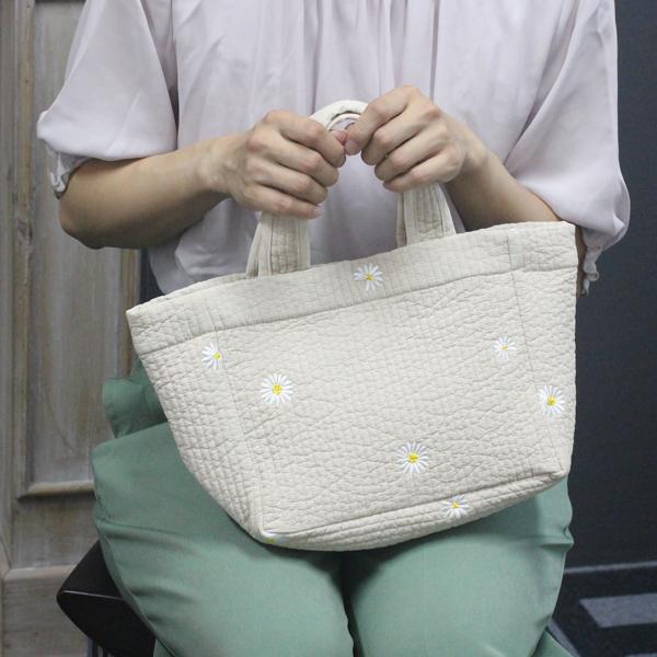宅配便送料無料】バッグ/ヌビバッグ お花 刺繍 可愛い Sサイズ 舟形