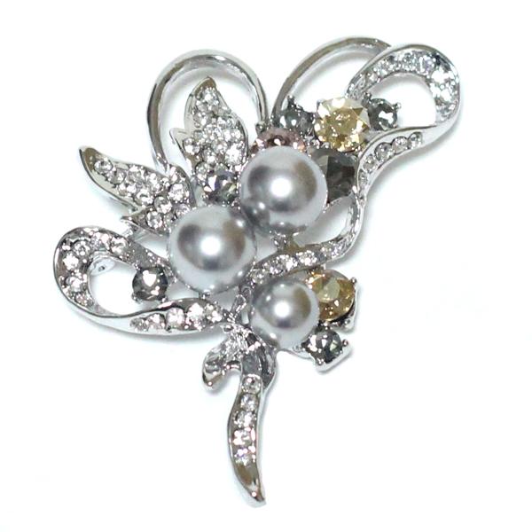 ⭐️SILVER シルバー ブローチ ペンダント イヤリング セット レディース 宅配便送料無料】7色展開！箱付き ブローチ/パール 華やか ゴージャス