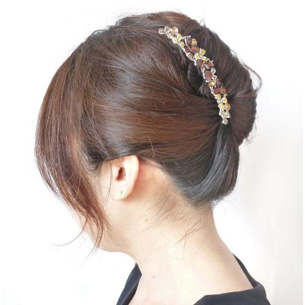 きらきら✨夜会巻き コーム ヘアアクセサリー コーム 3本セット ゆうパケット送料250円】夜会巻きコーム/ヘアコーム/ きらきら