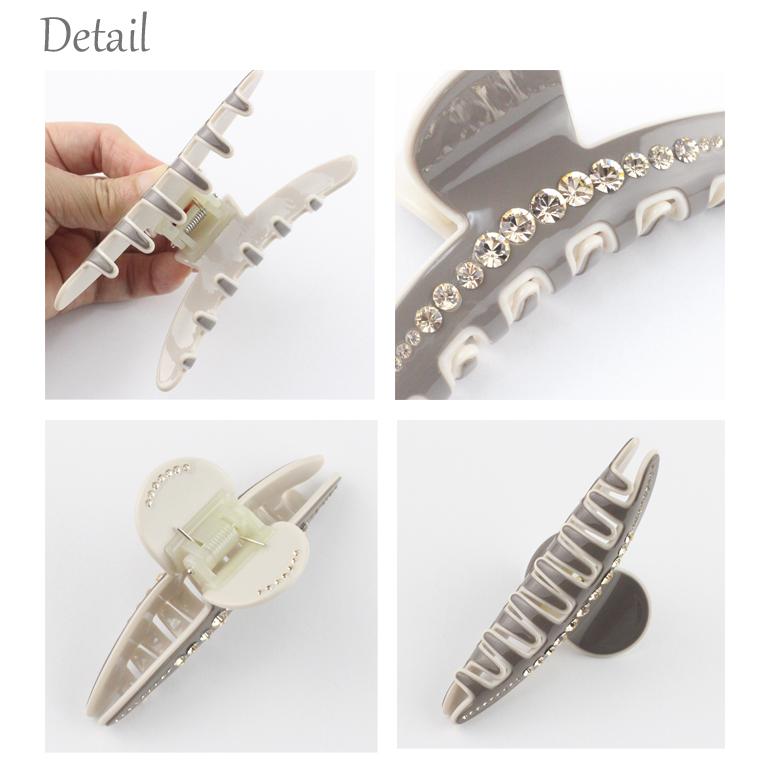 ヘアクリップ/エレガント 華やか ラインストーン 大きめ バンス