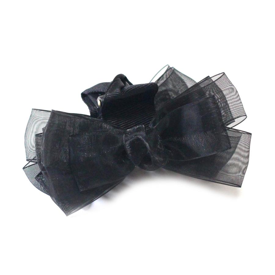 定形外郵便OK290円】ヘアクリップ/ ふわふわ オーガンジー ダブル