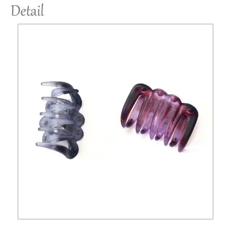 ラインストーン付きヘアクリップ ゆうパケット送料250円】ヘアクリップ/グラデーション ミニミニバンス