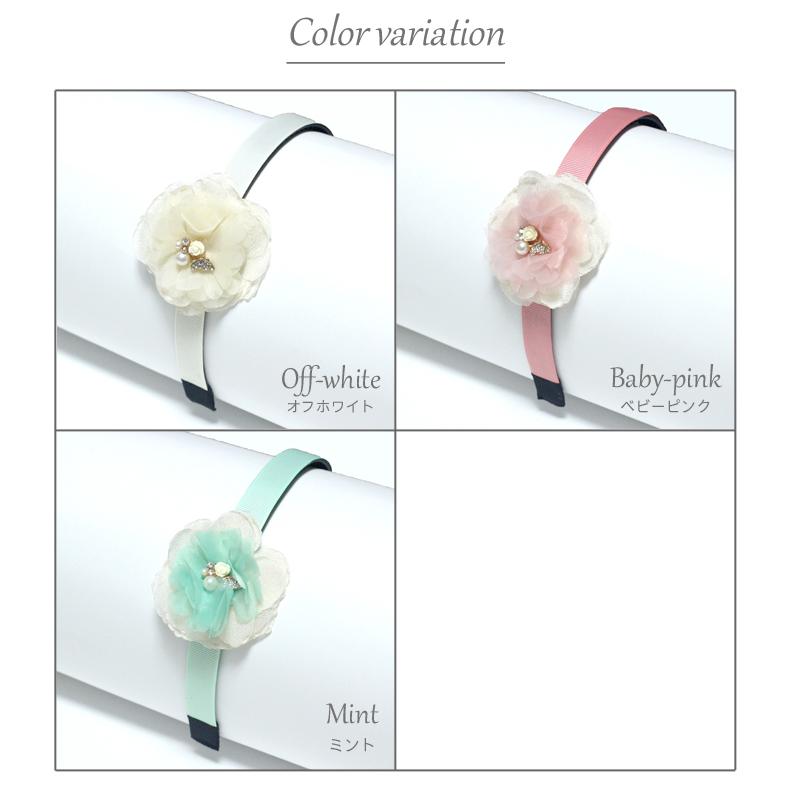 ゆうパケットOK】キッズカチューシャ/エンジェル お花 カチューシャ